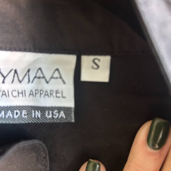 YMAA Men’s Tai Chi Traditional Black Tang Kung Fu Shirt USA Made Size Small - Picture 3 of 7